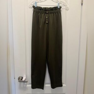 Ardene Olive Green Elastic Waist Pants